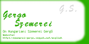 gergo szemerei business card